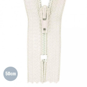 YKK Umpivetoketju 50 cm, Luonnonvalkoinen