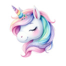 Värillinen silityskuva SPARKLE: Sateenkaari Unicorn, pieni
