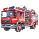 Värillinen silityskuva: Paloauto