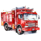 Värillinen silityskuva: Paloauto