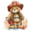 Värillinen silityskuva: Palomiesnalle