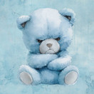 Grumpy Teddybear paneeli, sininen, joustocollege