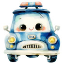 Värillinen silityskuva: Police Car