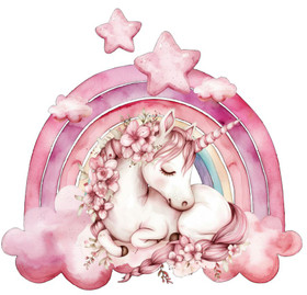 Värillinen silityskuva : Dream Unicorn