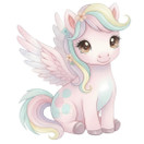 Värillinen silityskuva: Pony