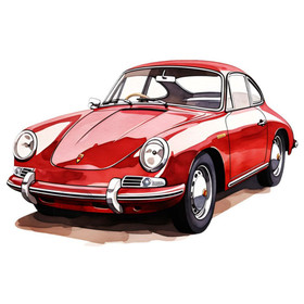 Värillinen silityskuva : Porsche