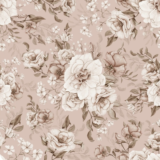 Ribbitrikoo, Summer Flowers sepia pink
