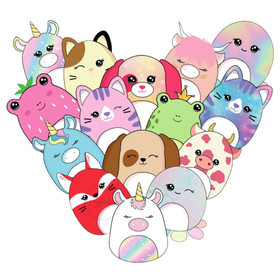 Värillinen silityskuva : Pehmokaverit Heart