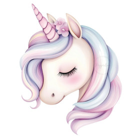 Värillinen silityskuva: Unicorn