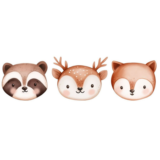 Värillinen silityskuva: Woodland Animals