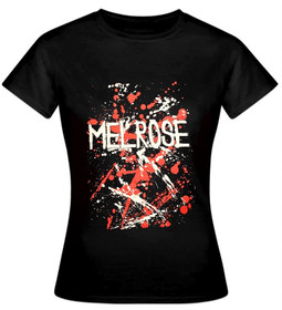 Melrose,Splash naisten musta t-paita