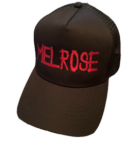 Melrose musta trucker lippis
