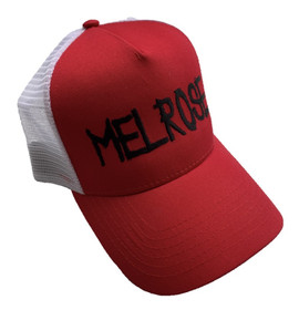 Melrose puna-valkoinen trucker lippis