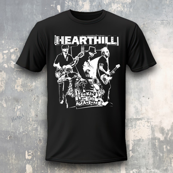 Hearthill, musta t-paita 
