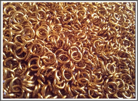 Rengas Ø 3,5 mm, lanka 1 mm, 50 kpl, kulta