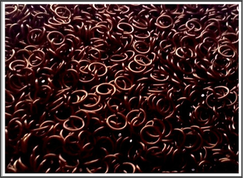 Rengas Ø 5 mm, lanka 1 mm, 50 kpl, pronssi