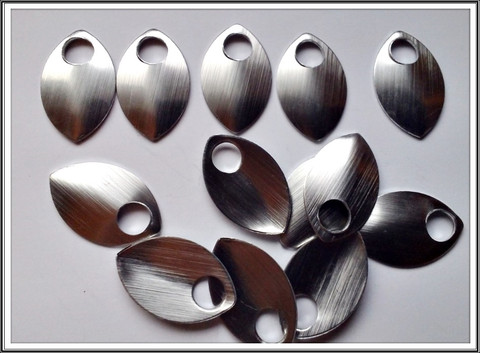 Alumiinihela, 22 x 14 mm, kirkas harjattu, 10 kpl