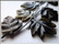 Obsidiaani, kulta, 27 x 34 x 4 mm, lehti