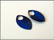Alumiinihela, 22 x 14 mm, sininen, 10 kpl