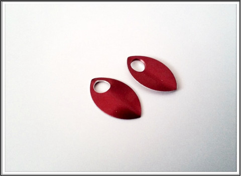 Alumiinihela, 22 x 14 mm, punainen, 10 kpl