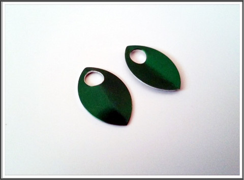 Alumiinihela, 22 x 14 mm, vihreä, 10 kpl