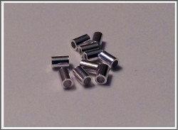 Puristushelmi .925, putki, 3 x 2 mm, 10 kpl
