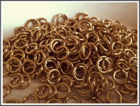 Rengas Ø 2.4 mm, lanka 0.8 mm, 50 kpl, shamppanja