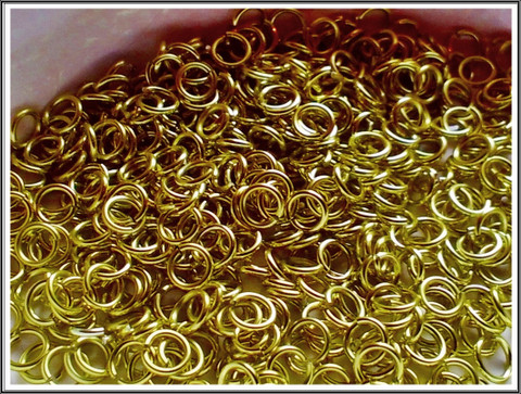Rengas Ø 4.0 mm, lanka 1 mm, 50 kpl, vaaleankeltainen