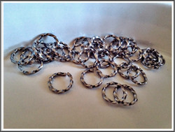 Kierretty rengas Ø 8.9 mm, lanka 1.6 mm, 20 kpl, tumma teräs
