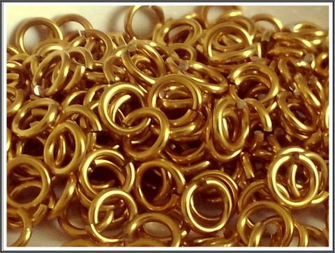 Rengas Ø 5 mm, lanka 1.2 mm, 50 kpl, kulta