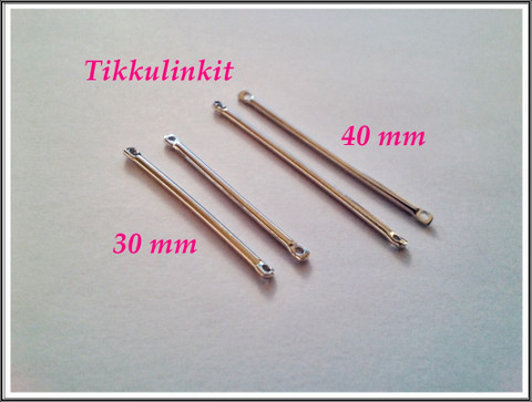 Korulinkki, 40 mm tikku, kirkas teräsväri, kpl