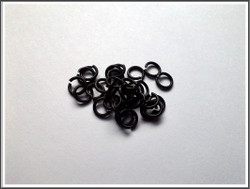 Rengas Ø 4.0 mm, lanka 1.0 mm, 50 kpl, mattamusta