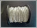 Nahkanauha 5 x 2 mm, niitti, valkoinen