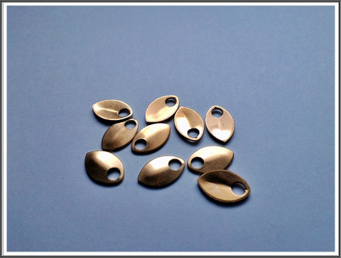 Pronssihela mini, 12 x 7.5 mm, 10 kpl