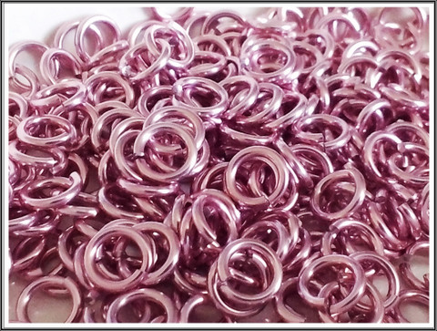 Rengas Ø 4.1 mm, lanka 1.2 mm, 50 kpl, pinkki