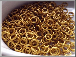 Rengas Ø 4.1 mm, lanka 1.2 mm, 50 kpl, satiini kulta