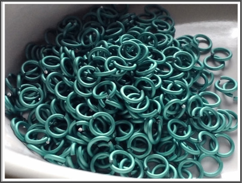 Rengas Ø 4.1 mm, lanka 1.2 mm, 50 kpl, satiini teal