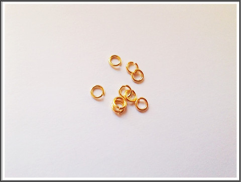 Välirengas Ø 4 mm, kulta, 20 kpl