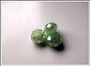 Kristallilasihelmi, 14 x 9 mm, Light Green Opal AB