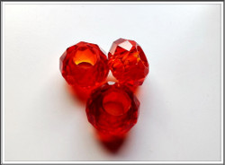 Kristallilasihelmi, 14 x 9 mm, Granate