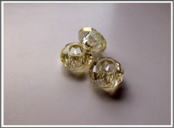 Kristallilasihelmi, 14 x 9 mm, Lime AB