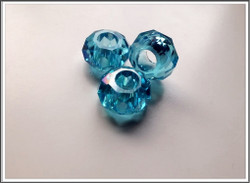 Kristallilasihelmi, 14 x 9 mm, Turquoise AB