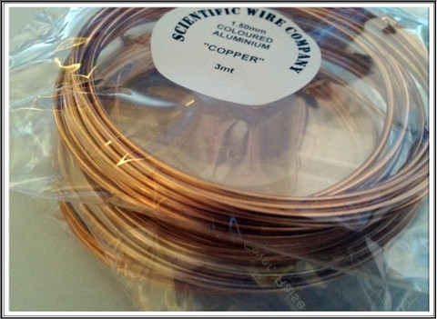 Värillinen alumiinilanka Ø 1.5 mm, 3 metriä, kupari (Copper)
