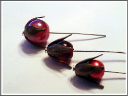 Helmihattu 14 x 10 mm, tulppaani, antiikkikulta, 10 kpl