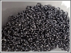 Rengas Ø 5 mm, lanka 0.8 mm, 50 kpl, tumma teräs