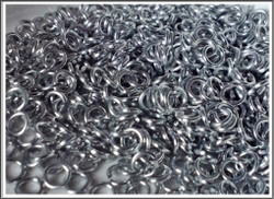 Rengas Ø 5 mm, lanka 0.8 mm, 50 kpl, kirkas hopea