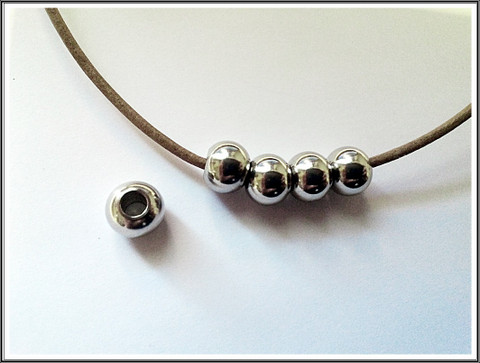 Metallihelmi 10 x 8 mm, ruostumaton teräs