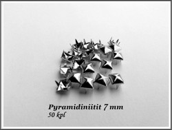 Niitit, pyramidi, 7 mm, teräsväri, 50 kpl