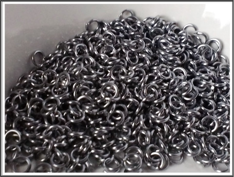 Rengas Ø 2.8 mm, lanka 0.8 mm, 50 kpl, tumma teräs