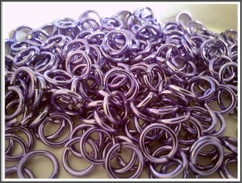 Rengas Ø 6.6 mm, lanka 1.6 mm, 50 kpl, vaalea lila